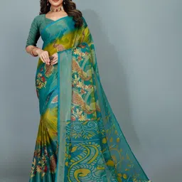 Sanwariya Silk Floral Printed Brasso Saree-15