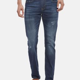 SF JEANS by Pantaloons Men Blue Slim Fit Mildly Distressed Heavy Fade Jeans-image-49