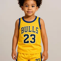 Yoonikk Kids Typography Printed Sleeveless Pure Cotton T-shirt With Shorts-30