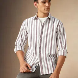 Dennis Lingo Men Opaque Striped Casual Shirt-image-36
