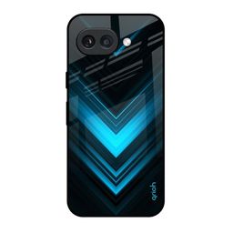QRIOH Vertical Blue Arrow Abstract Printed Google Pixel 9A Silicone Back Case-image-97