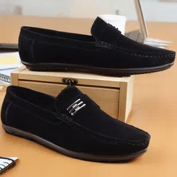 Thivim Men Leather Formal Loafers-image-66