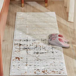 Home Centre Beige Zephyr Italia Woven Bedside Runner-43