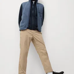 Marks & Spencer Men Mock Collar Solid Casual Open Front Jacket image 3