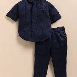 LITTLE COLLARS Boys Self Design Three Piece Suit-image-56