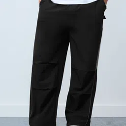 The Souled Store Fossil Men Mid-Rise Parachute Pants Trousers-image-97
