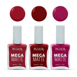 INCOLOR Set Of 3 Mega Matte Nail Paint - 17 ml Each - 67 - 08 - 23-46