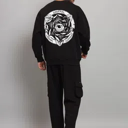 GRIFFEL Men Printed Oversized Tracksuit image 5