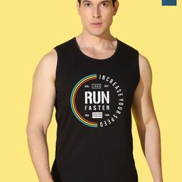WOOSTRO Pack Of 2 Printed Combed Cotton Gym Vests VWS26(ALONE PEACOCK)(RUN BLACK)-image-73