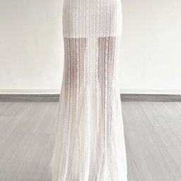 StyleCast Self-Designed A-Line Flared Semi-Sheered Maxi Skirt-picture-12