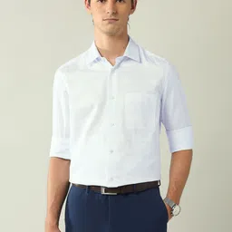AD By Arvind Regular Fit Vertical Striped Opaque Cotton Formal Shirt-image-110