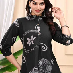 Cloth Bites Women Printed Cotton Shirt Style Top-image-36
