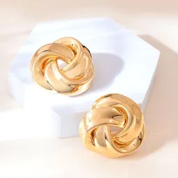 Voylla Gold-Plated Sassy Knots Studs-11