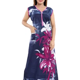 CINCO Women Floral Printed Maxi Nightdress-picture-2
