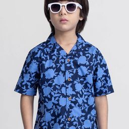 taffykids Boys Relaxed Floral Opaque Printed Casual Shirt-image-99