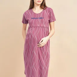 PASTEL CLIP Printed Nightdress-image-88