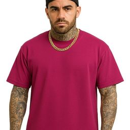 SONIBROS Men Solid Round Neck Oversized T-shirt-image-65