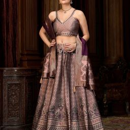 PURVAJA Woven Design Art Silk Lehenga & Unstitched Blouse With Dupatta-picture-35