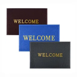 Aura 3-Pcs Maroon & Blue Printed Anti Skid Doormat-19