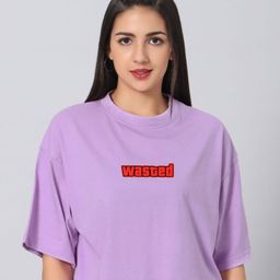 Besick Typography Printed Round Neck Drop-Shoulder Sleeves Oversized Cotton T-shirt-image-53
