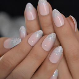 Pep Nails Set of 24 Artificial Press On Nails With Glitter Design Shade - Ballerina image 4