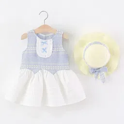 StyleCast x Revolte Girls Checked Round Neck Gathered or Pleated A-Line Dress-34