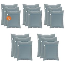 Kuber Industries Grey 15 Pieces Reusable Rectangular Durable Laundry Bags With Zipper-14