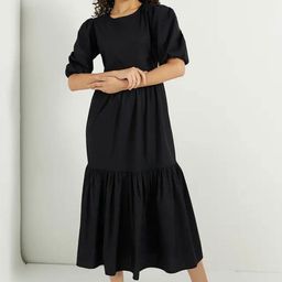 Raiyani Enterprise Women Crepe Tiered Fit & Flare Midi Dress-image-85