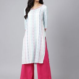 AURELIA Women Printed Thread Work Kurta-image-116