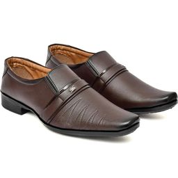 KATENIA Men Solid Formal Slip-On Shoes-picture-2