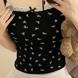 KPOP Women Printed Shoulder Straps Top-image-55