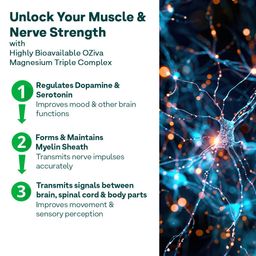OZiva Magnesium Triple Complex For Muscle & Nerve Function Aqua Based - 60 Tablets image 3