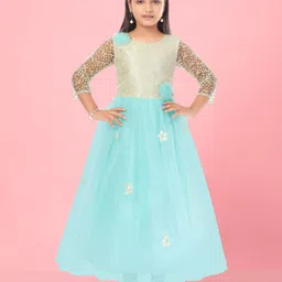 BAESD Embellished Net Maxi Dress-image-83