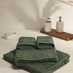 Monte Carlo Green 4 Pieces Pure Cotton 380 GSM Bath Towel-image-3