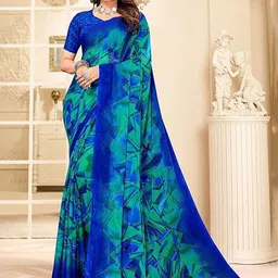 Reboot Fashions Graphic Printed Pure Chiffon Saree-image-71
