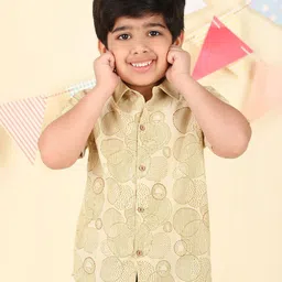 Fabindia Boys Geometric Printed Spread Collar Cotton Casual Shirt-image-95