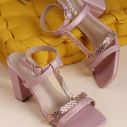 ELLE Women Embellished Block Heels Sandals-18