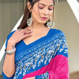 DIVASTRI Batik Printed Block Print Saree image 2