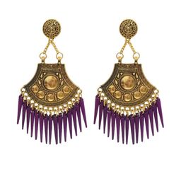 Weariton Women Purple Oxidised Earrings-image-97