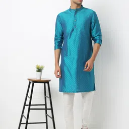 Ethnicity Men Striped Thread Work Kurta-picture-38