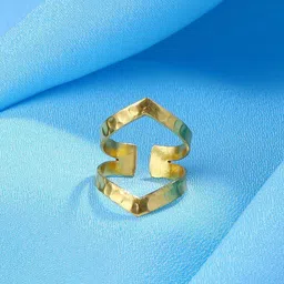 DressBerry Gold-Plated Adjustable Finger Ring-50