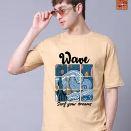 Lazy Lush Unisex Pack Of 2 Wave And Ember Graphic Printed Cotton T-shirts-picture-36