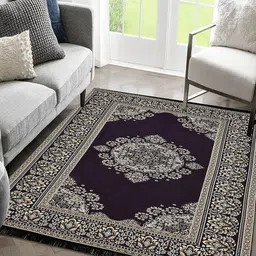 Sparrow world Violet Solid Cotton Carpet-32