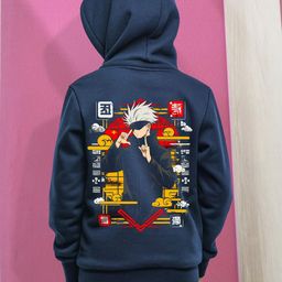 Boy's Navy Kakashi Graphic Print Sweatshirt-image-59