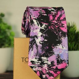 Tossido Men Black & Purple Printed Broad Tie-image-67
