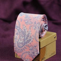 Tossido Men Pink & Lavender Printed Broad Tie-image-84