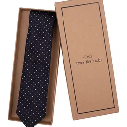 The Tie Hub Men Printed Silk Broad Tie-38