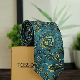 Tossido Men Blue Printed Broad Tie-picture-13