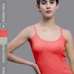FBAR Pack Of 2 Shoulder Straps Skin Friendly Bio Wash Pure Cotton Camisoles-image-123