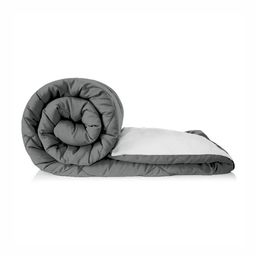 Jinaya's Grey & White Microfiber Heavy Winter 233 GSM Single Bed Comforter-image-18